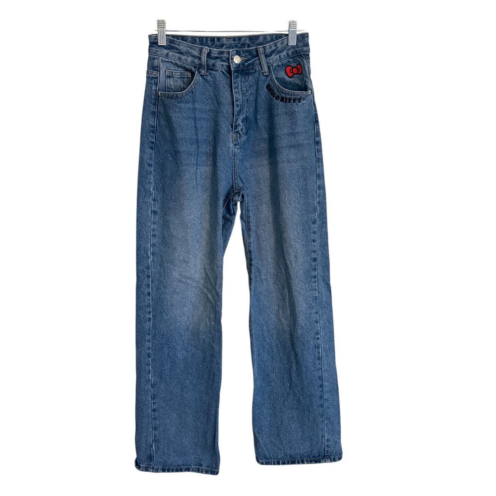 SHEIN Hello Kitty Denim Blue Jeans Small